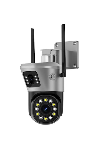 Full Hd 1080p Ip66 Wifi Akıllı Kamera Hareket Sensörlü I Nsan Takip Su Geçirmez 2+2mp Wifi İp Kamera