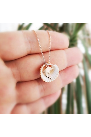Rose Gümüş Deniz Kabuğu Yunus Kolye G789Kl Altınsepeti