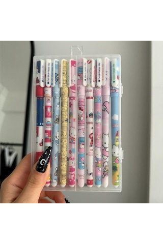 Hello Kitty Jel Renkli Tükenmez Kalem Seti 10'lu