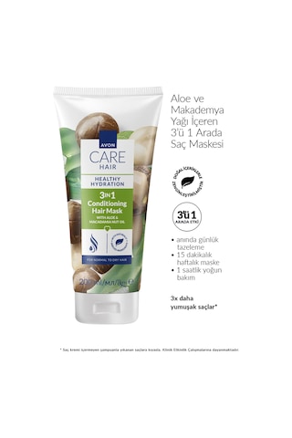 Care Aloe Ve Makademya Yağı İçeren 3 U 1 Arada Saç Maskesi 200ml