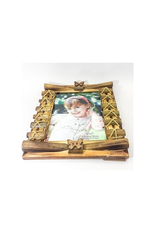 Kişiye Özel Ahşap Bambu Desenli Çerçeve 112