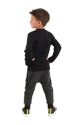 Denokids Mshb&g Süper Kahraman Erkek Çocuk Siyah T-shirt Gri Pantolon Takım Siyah