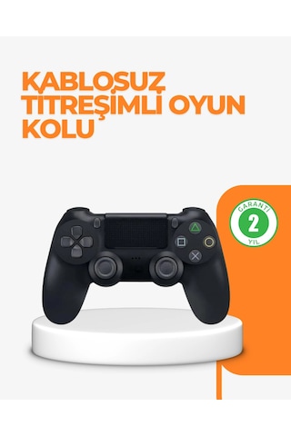 Ps4 Uyumlu Kablosuz Oyun Kolu Titreşimli, Şarjlı Ve Ergonomik