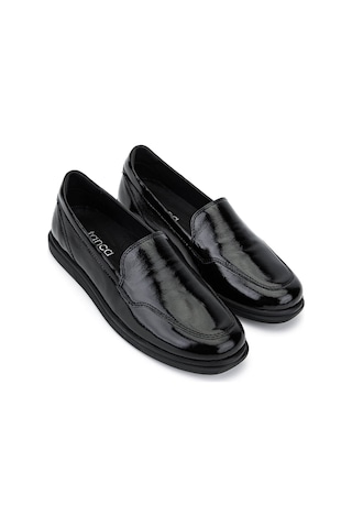 Tamer Tanca Kadın Hakiki Deri Siyah Rugan Comfort Ayakkabı 488 8001 Bn Ayk Sk25-26 Sıyah Krsk Rgn Siyah