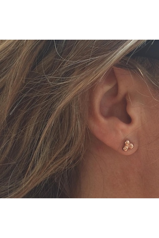 Kadın Trıple Poınts Studs Küpe Gold