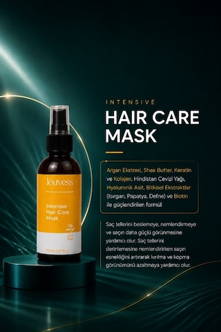 Louvess Biotin Keratin Kolajen ve Hindistan Cevizi Yağı İçerikli Yoğun Saç Bakım Maskesi 150 ML