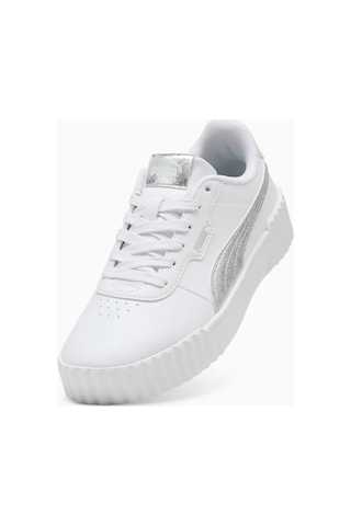 Puma Carina 3.0 Metallic Whisper Kadın Sneakers Spor Aayakkabı 40451101 Beyaz
