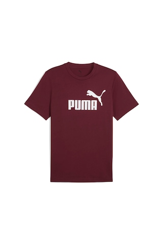 Puma Ess No. 1 Logo Tee Erkek Yetişkin T-shirt Bordo