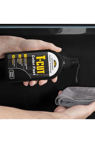 T-cut Siyah Çizik Giderici Renk Hızlı Boya Onarıcı Araba Cilası - 17 Fl Oz 500 Ml - Araçlarınızın Kaportasını Yenilemek İçin 3'ü 1 Arada Tek Adımlı Çözüm / Çizik Sökücü, Seramik Araba Balmumu Ve Renk Arttırıcı, Swirls Ve Oksidasyonu Kaldırır