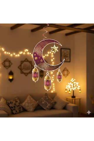 Dodomar Süs Sarkıt Ramazan Tavan Ayyıldız Kandi90x30bordo