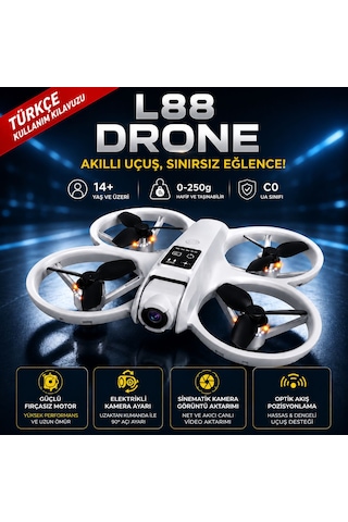 L88 Hd Kamera Ledli 360 Dönebilen Optik Akış Sabitleme Ve Başsız Modlu Drone