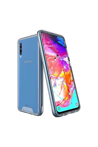 Samsung Uyumlu Galaxy A70 Kılıf Zore Gard Silikon-Renksiz