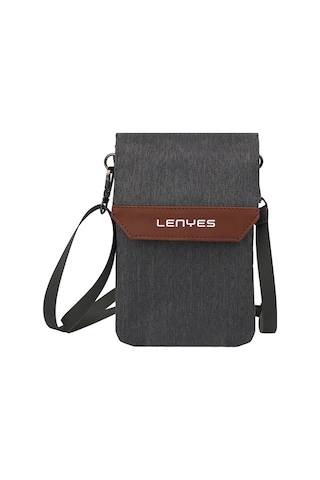 Lenyes Lb546 Rambler Serisi Polyester Kumaş Su Geçirmez Mobil Aksesuar Çantası Gri