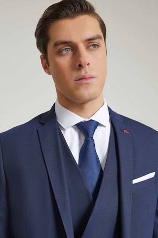 D's Damat Slim Fit Lacivert Armürlü Takim Elbise Yelekli 3efy5y512559m Lacivert