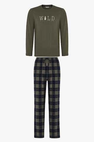 Penti Erkek Wild Attitude Ekoseli Pantolon Uzun Kollu Pijama Takımı Çok Renkli
