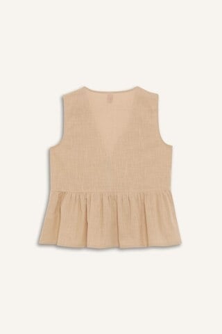 Defacto Regular Fit Brode Önden Bağlamalı Plaj Üstü-fall İn Love E4263ax25smbg387 Bej