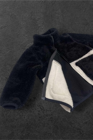 Spor Kız Çocuk Peluş Cepli Fermuarlı Welsoft Kışlık Mont-186 Siyah