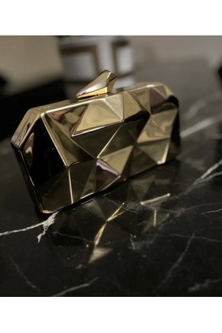 Abiye Çanta Gold Metalik