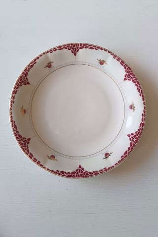 Fine Bone China İngiliz Porselen Pasta Tabağı Kiremit 19 Cm