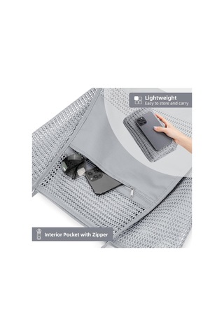 Vkemall Kalyde 35 Litre Çok Kapasiteli Plaj Çanta - Yarı Ağızlı Katlanabilir, Plaj Piknik Çamaşır Tatil İçin El Çantası