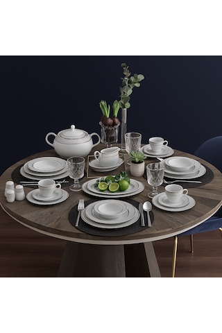 Güral Fodis Güral Porselen 84 Parça Yemek Takımı 01 Açık