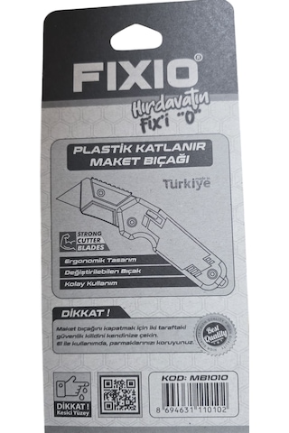 Fıxıo Katlanır Plastik Maket Bıçağı 24 Adet