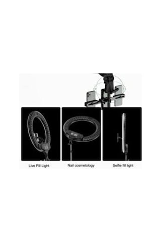 Rgb 18 Inç Ring Light 15 Renk Kumandalı Profesyonel Makyaj Kuaför Tripod