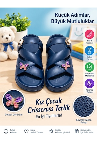 Kız Çocuk Sandalet Lacivert