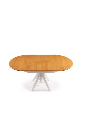 Vintera Açılır Oval Ahşap Mutfak Masası 80x120 Natural-beyaz