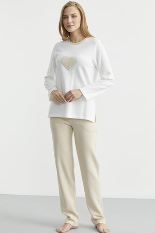 Kışlık Yumuşak Dokulu Fitilli Pijama Takım - Vizon Vizon