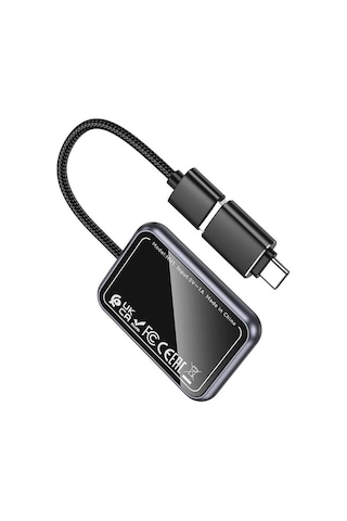Hoco Hu1 Araba Kablosuz Carplay Adaptörü Gri