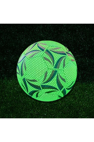 1 Adet Canlı Floresan Yeşil Profesyonel Futbol Topu - Açık Hava Çok Renkli