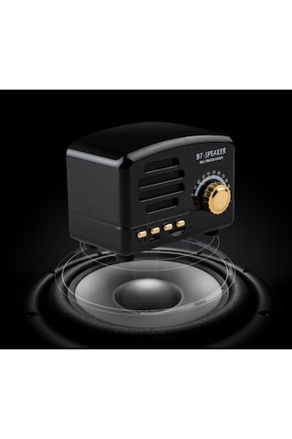 Lemestar "retro Ahşap Desenli Mini Bluetooth Hoparlör - Taşınabilir, Yüksek Ses Kalitesi"