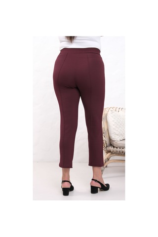 Paw Garage Likralı Bordo Büyük Beden Dar Paça Pantolon, 4 Mevsim, Vücudu Toplayan Pantolon Bordo