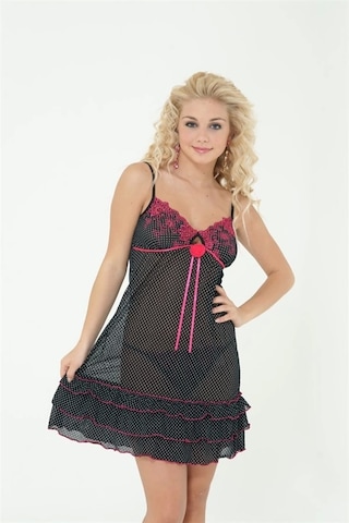 Tüllü Gecelik Takım 2194 Sarı