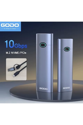 Godo M.2 Nvme Muhafaza Kutusu Ce Lisanslı 2280/2260/2242/2230/ 10gbps Usb 3.2 Yüksek Hızlı Son Nesil Teknoloji Metal Sağlam