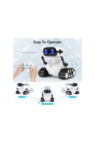 Allcele Robot Oyuncak, Şarj Edilebilir Çocuk Rc Robotları, Led Gözlü Ve Müzikli Uzaktan Kumandalı Taşıtlar & Kumandalı Araçlar