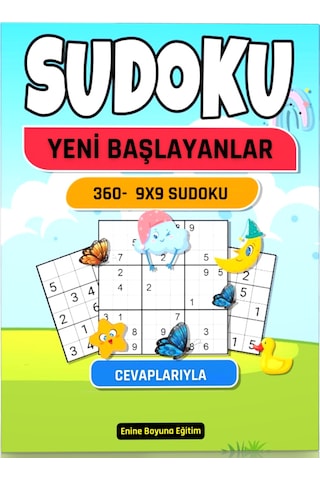Yeni Başlayanlar İçin 9x9 Sudoku Kitabı 360 Su Doku