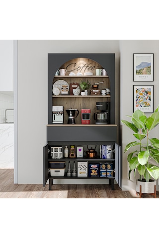 Venedik Kahve Köşesi, Çok Amaçlı, 2 Kapaklı 1 Çekmeceli Dolap