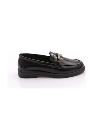 Dgn 2121-yz Kadin Loafer Ayakkabi Siyah Rugan
