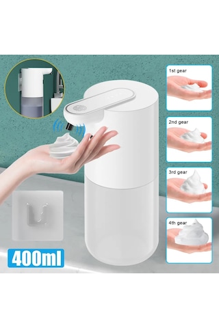 Tutuculu 2 Adet-dokunmasız Otomatik Sabunluk Sensörlü Köpük Tip-c Şarjlı Yüksek Kapasiteli Ayarlanabilir Anahtarlı Akıllı Sıvı Sabunluk