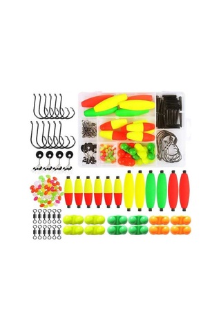 Novahub 102 Parçalık Avrupa Oval Şamandıra Seti - Çeşitli Şamandıra, Çengel Ve Aksesuarlar, Şamandıra Ve Çengel Kombinasyonu