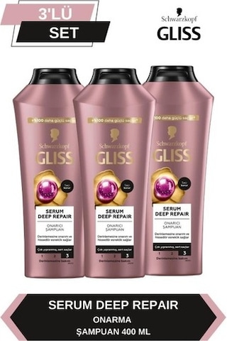 Gliss Serum Deep Repair Onarıcı Şampuan 3 x 400 ML