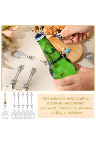 Gatherco 6 Adet Boncuklu Bira Açacağı Yeniden Kullanılabilir Şişe Açacağı Barmenler İçin Dekoratif Boncuklu Şişe Açacağı Kendin Yap Boncuk Şişe Açacağı Diğer
