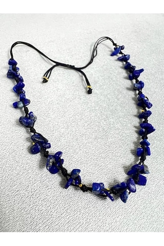 Sertifikalı Lapis Lazuli Doğal Taş Tasarım Kolye Çok REnkli