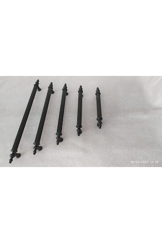 Sehrimanoglu 192mm Osmanlı Kulp Mat Siyah Çekmece Dolap Mobilya