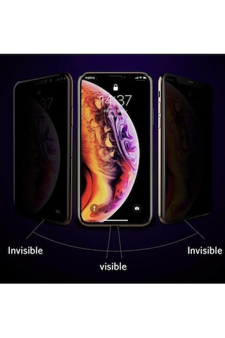 Apple Uyumlu  iPhone 12 Pro Max Privacy Kavisli Hayalet Gizlilik Filitreli Full Ekran Koruyucu