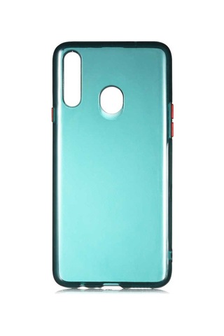 Samsung Uyumlu Galaxy A20s Kılıf Zore Bistro Kapak Koyu Yeşil