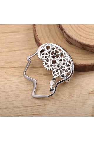 Fashion Jewelry Psikolog, Nörolog, Psikiyatrist İçin Broş Hediye 255630545 Gri