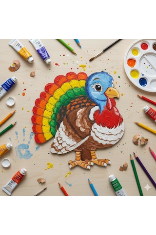 Boyanabilir Ahşap Hindi Figürü 15x14 Cm 10 Adet